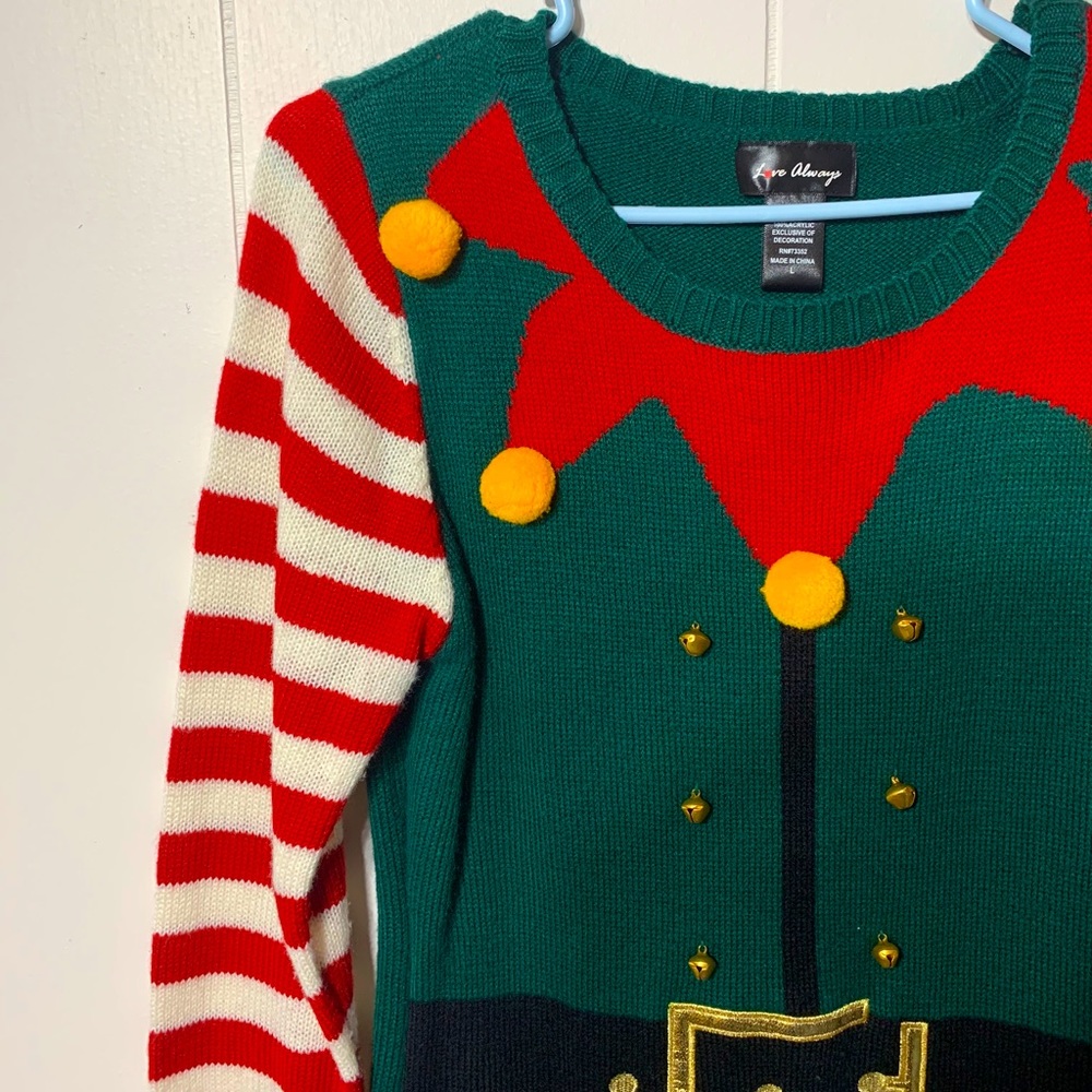 Christmas Elf Sweater Dress 🎄